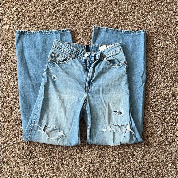 Divided Denim - Distressed Blue Denim Jeans